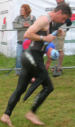 The Good Doctor exiting the swim